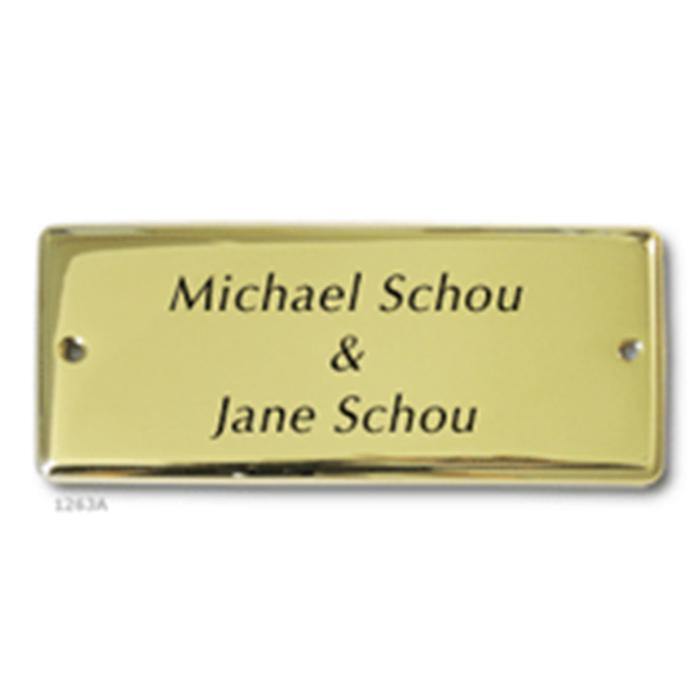 Graveret dørskilt i messing - Print2People